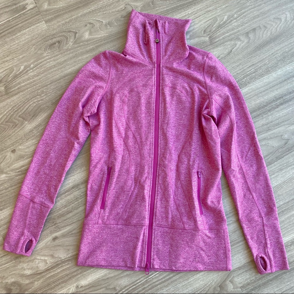 Lululemon women’s pink / purple scuba zip up jacket 6